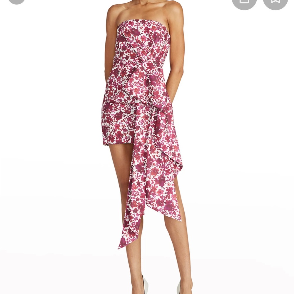 AMUR Leith Strapless Recycled Floral Mini Dress size 2.